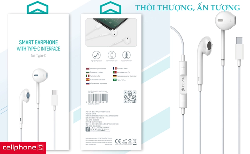Tai Nghe Devia Smart Earpods With Type-C Interface