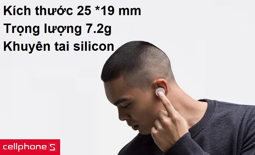 Kích thước 25 x 19 mm, trọng lượng 7.2g