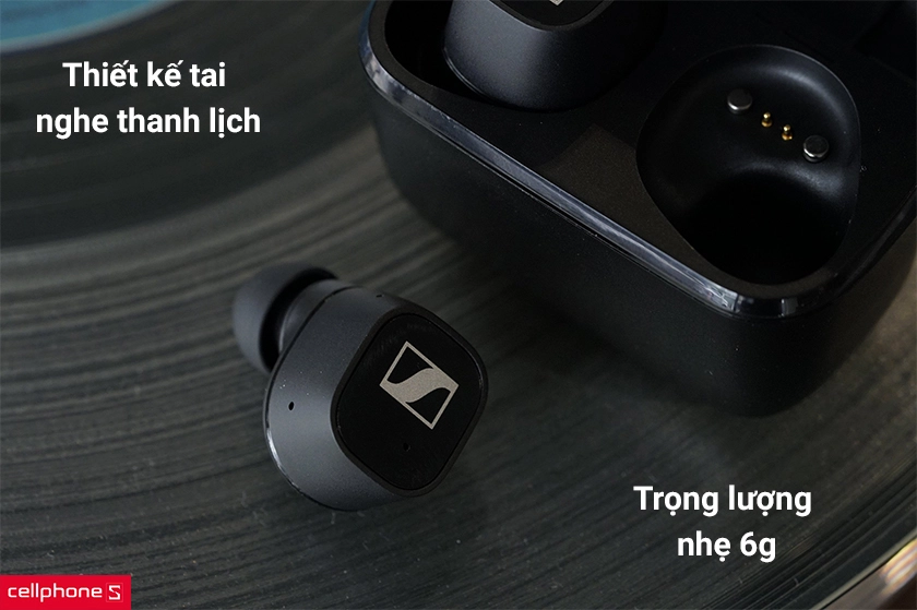 Thiết kế tai nghe thanh lịch, trọng lượng nhẹ chỉ 6g