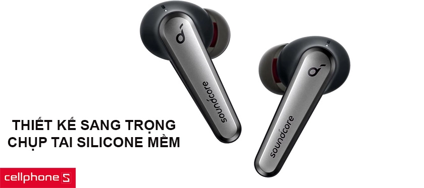 Thiết kế sang trọng, chụp tai silicone mềm