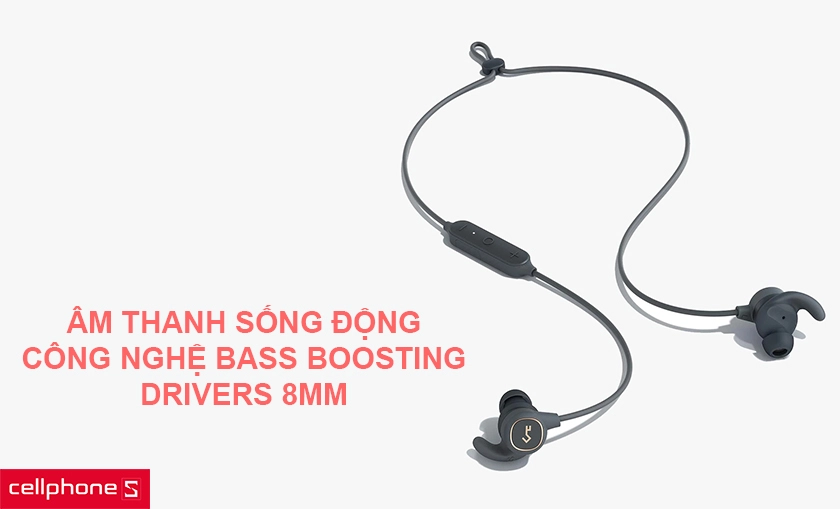 Âm thanh sống động với công nghệ Bass Boosting, Drivers 8mm