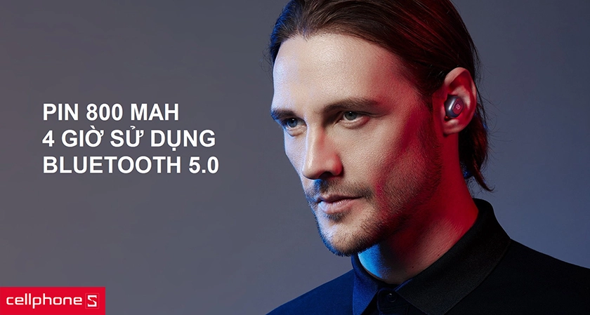 Thời lượng sử dụng 4 giờ liên tục cùng chuẩn bluetooth 5.0 mới nhất