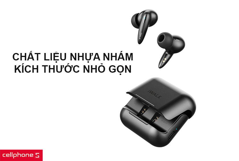 Hoàn thiện từ nhựa nhám, kích thước chỉ 37x24x24 mm