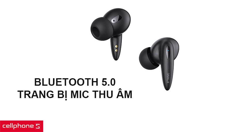 Chuẩn kết nối Bluetooth 5.0, trang bị mic thu âm thoải mái đàm thoại
