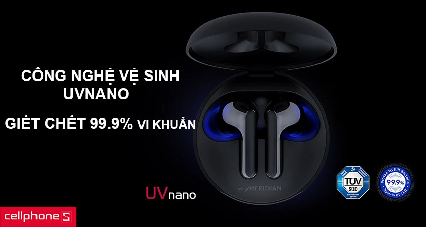 Đế sạc được trang bị đèn công nghệ khử trùng