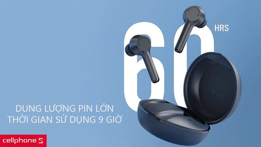 Dung lượng pin lớn, hỗ trợ kháng nước IPX7