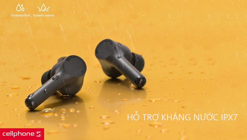 Dung lượng pin lớn, hỗ trợ kháng nước IPX7