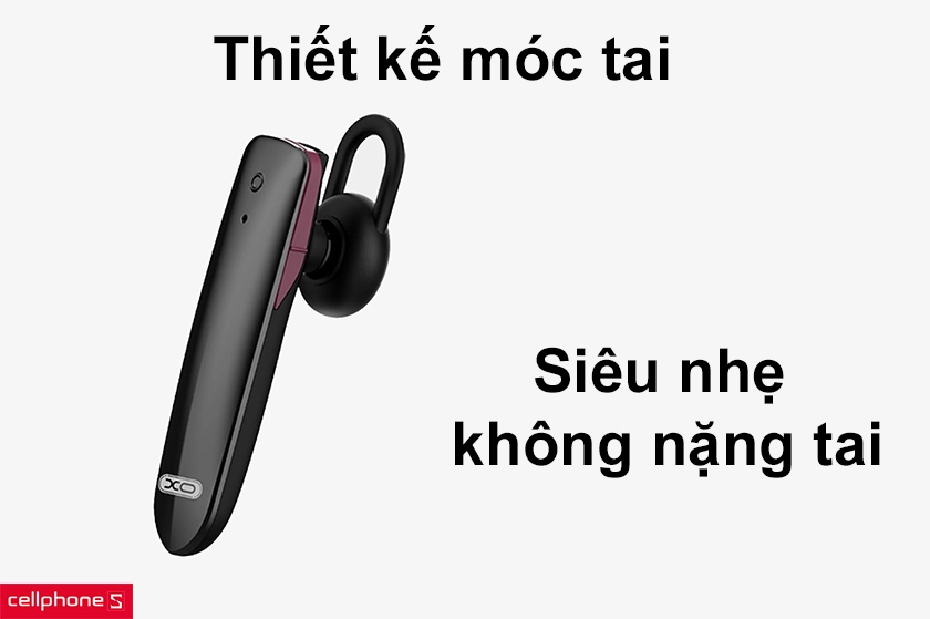 Thiết kế vành tai độc đáo cùng với chất liệu nhôm siêu nhẹ