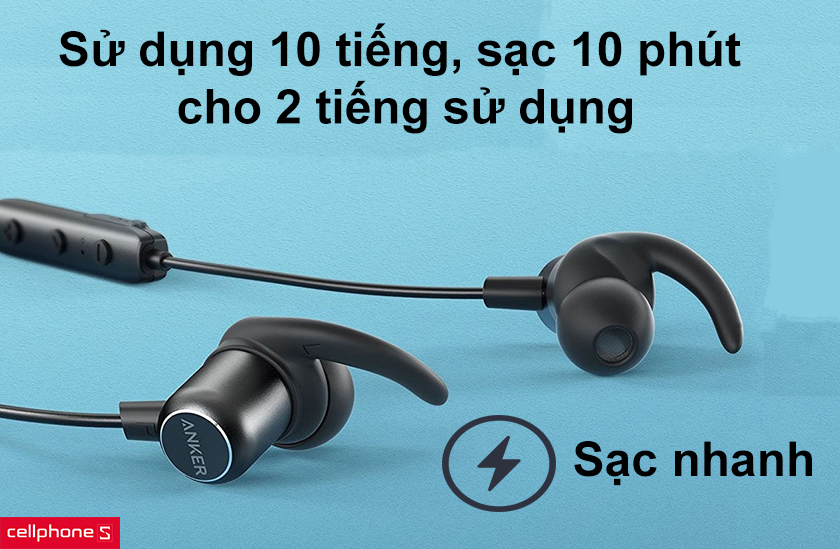 sử dụng liên tục trong 10 giờ thêm 2 giờ chỉ trong 10 phút