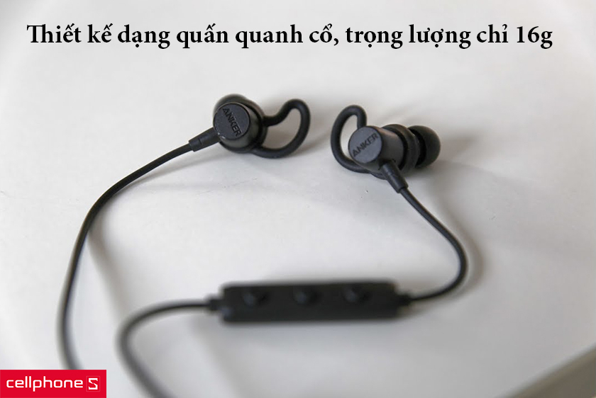 Thiết kế dạng quấn quanh cổ, trọng lượng chỉ 16g