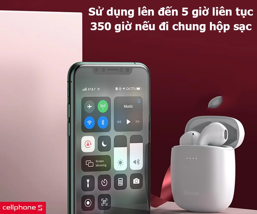 sử dụng lên đến 5 giờ liên tục