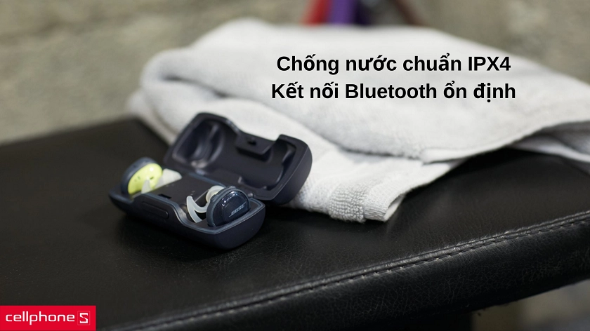 Chống nước tối ưu chuẩn IPX4, kết nối không dây ổn định