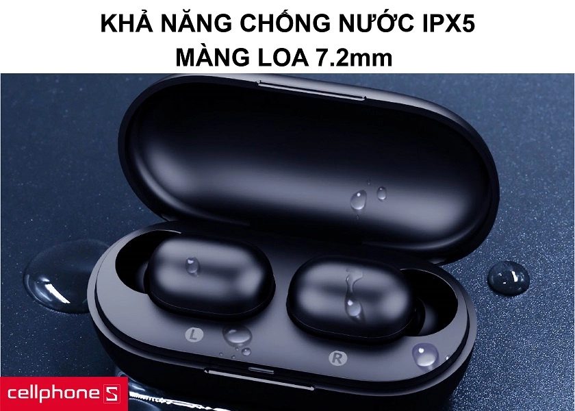 Khả năng chống nước IPX5 hiệu quả, bền bỉ và chất lượng âm thanh hoàn hảo