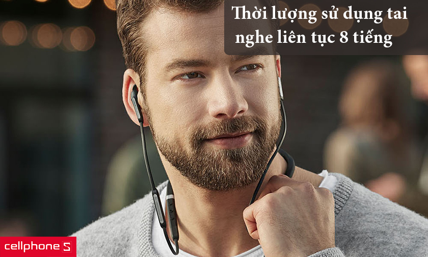 Thời lượng sử dụng của Jabra Elite 45e kéo dài lên đến 8 tiếng