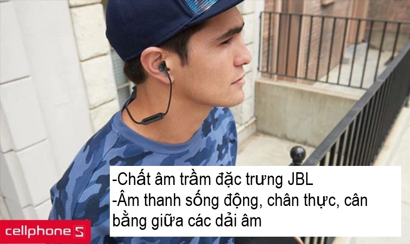 Mang chất âm bass đặc trưng của JBL nhưng lại nhẹ nhàng một cách lạ kì nhờ vào màng loa 8.6mm