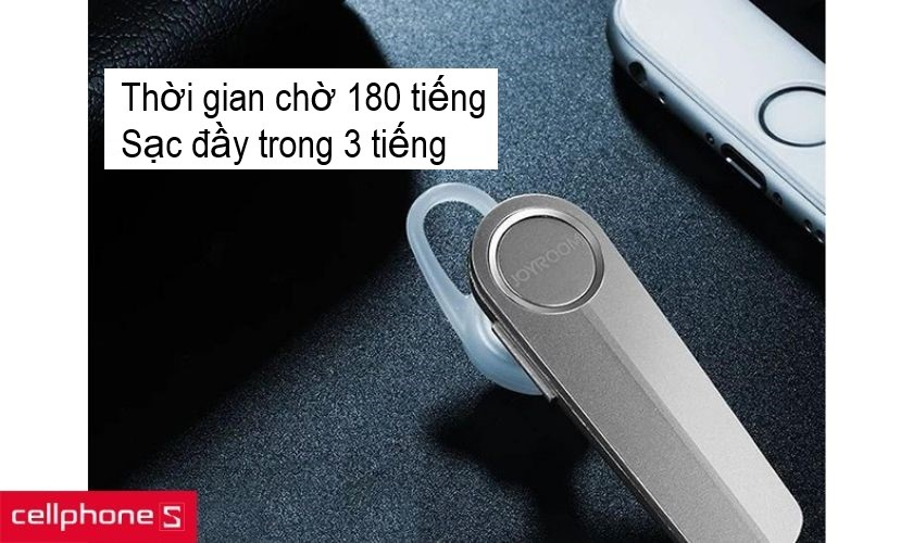 Cho phép kết nối đồng thời hai điện thoại cùng thời gian chờ lên tới 180 tiếng