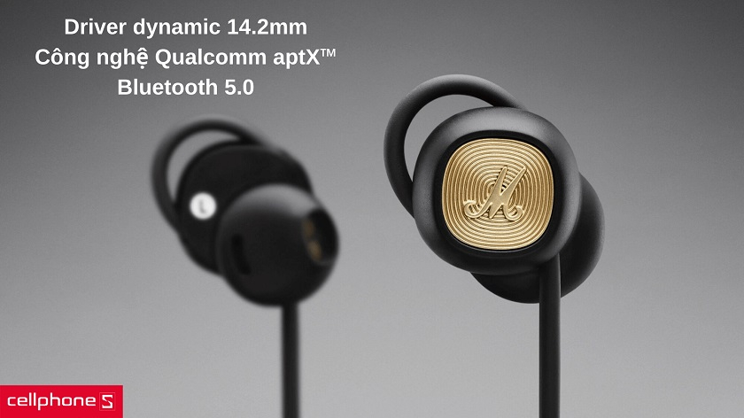 Âm thanh tinh chỉnh đặc trưng với driver 14.2mm, kết nối Bluetooth aptX™ tiên tiến