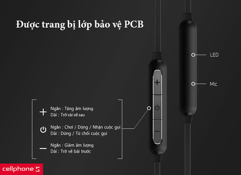 cụm phím điều khiển được bảo vệ với lớp PCB