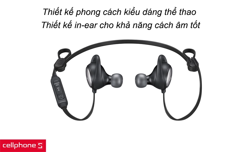 Thiết kế tai nghe bluetooth Samsung Level Active phong cách