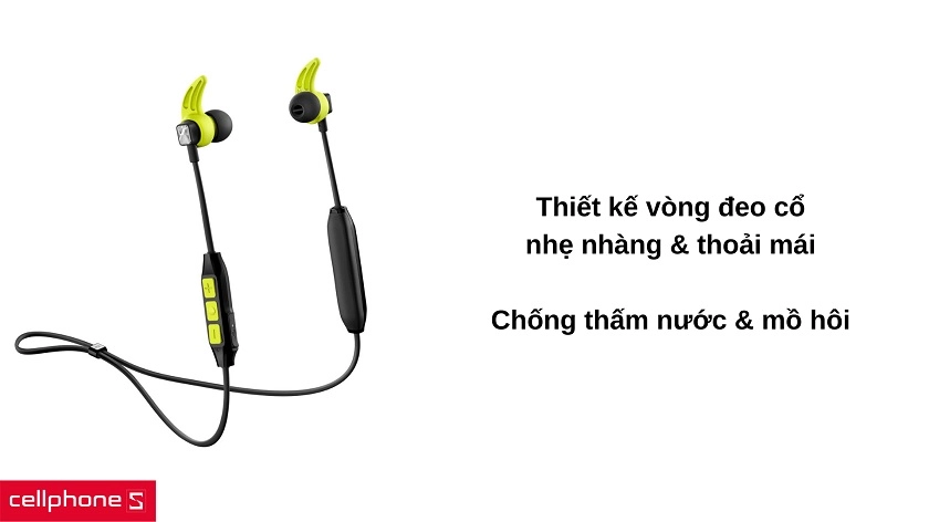 Thiết kế vòng cổ nhẹ nhàng giúp di chuyển linh hoạt trong khi đeo