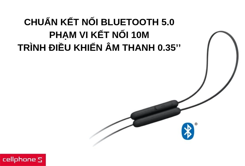 Chuẩn kết nối bluetooth 5.0, phạm vi kết nối 10m