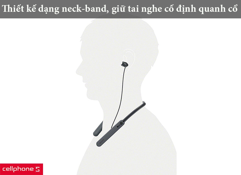 Sony WI-C400 có thiết kế theo kiểu neck-band