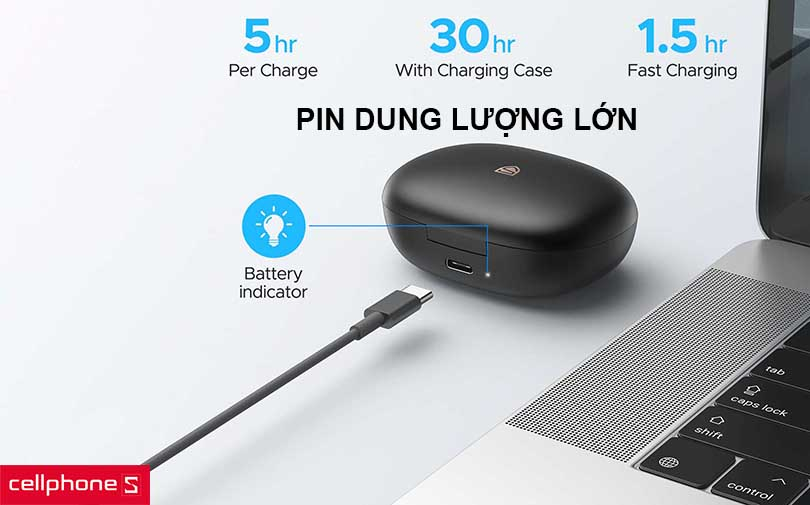 Âm thanh chất lương với Dynamic Driver 12,4 mm