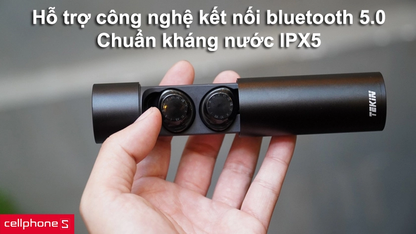 Hỗ trợ công nghệ kết nối bluetooth 5.0 và chuẩn kháng nước IPX5