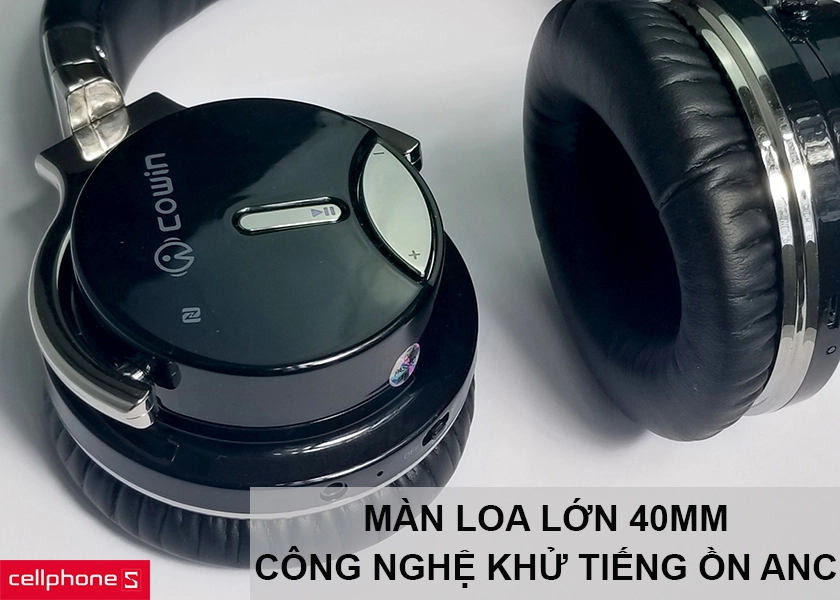 Màn loa lớn giúp âm thanh chân thật cùng với công nghệ khử tiếng ồn ANC đỉnh cao