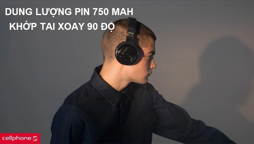 Thời lượng pin hơn 30 giờ sử dụng cùng với khớp tao xoay 90 độ tiện dụng
