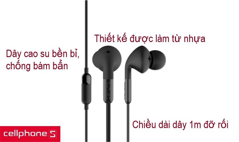 tai nghe được hoàn thiện từ nhựa