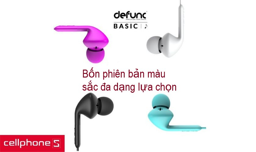 Defunc Mucsic D033 có 4 phiên bản màu sắc