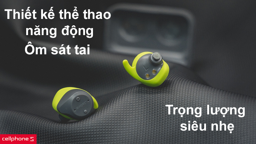 Thiết kế thể thao năng động ôm sát tai, trọng lượng nhẹ