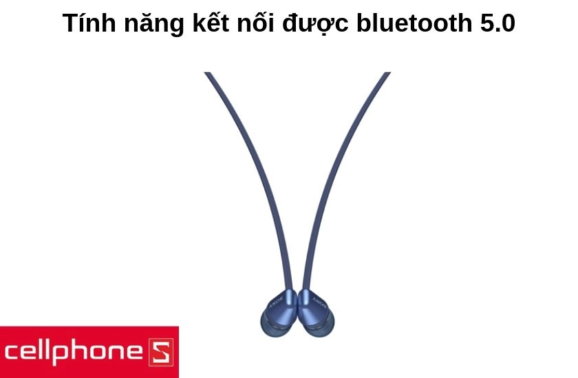Tai nghe bluetooth Sony Wi-C310 với tính năng kết nối được bluetooth 5.0