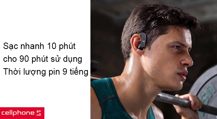 Cổng sạc USB-C có hỗ trợ sạc nhanh, thời lượng pin đến 9 tiếng