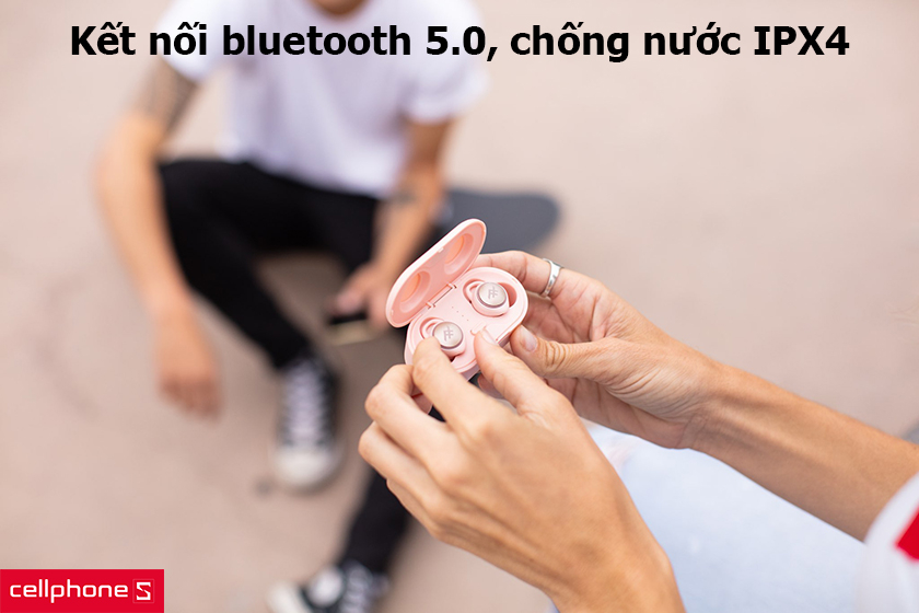 Kết nối bluetooth 5.0, chống nước IPX4