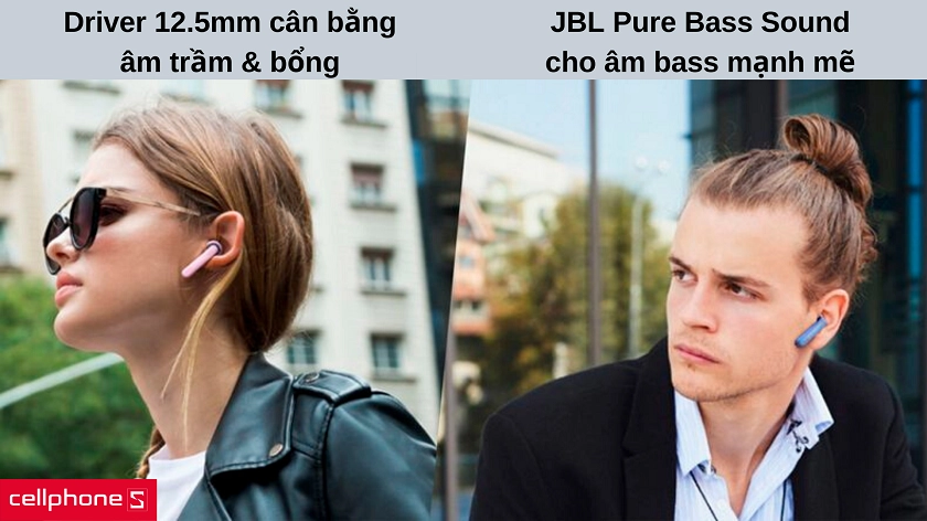 Thiết kế sành điệu, nút tai gọn nhẹ giúp thoải mái khi đeo trên tai