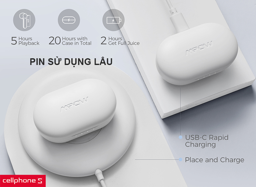 Kết nối bluetooth tiện lợi, hoạt động bền bỉ