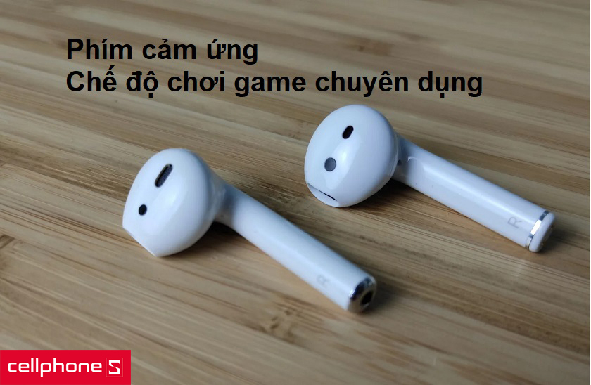 Tai nghe không dây Realme Buds Air có phím cảm ứng hỗ trợ chơi nhạc và trợ lý giọng nói