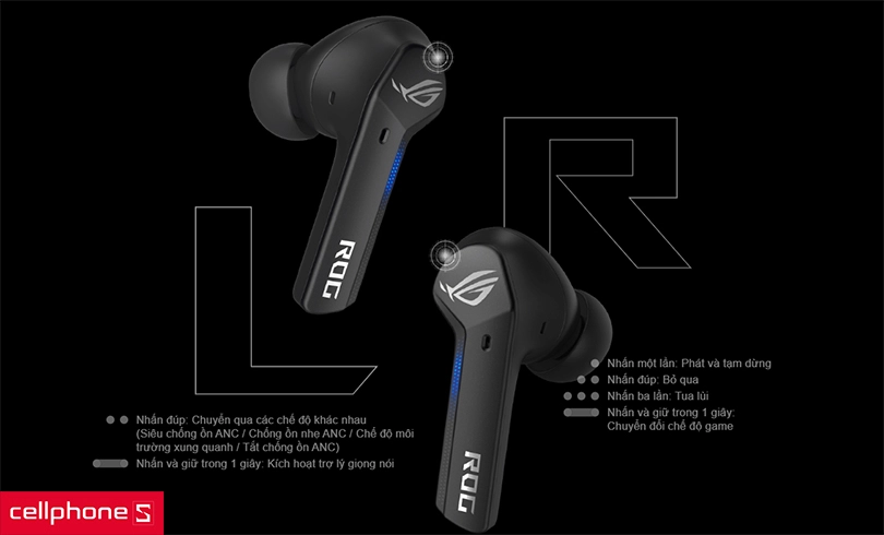 khả năng điều khiển cảm ứng tiện lợi