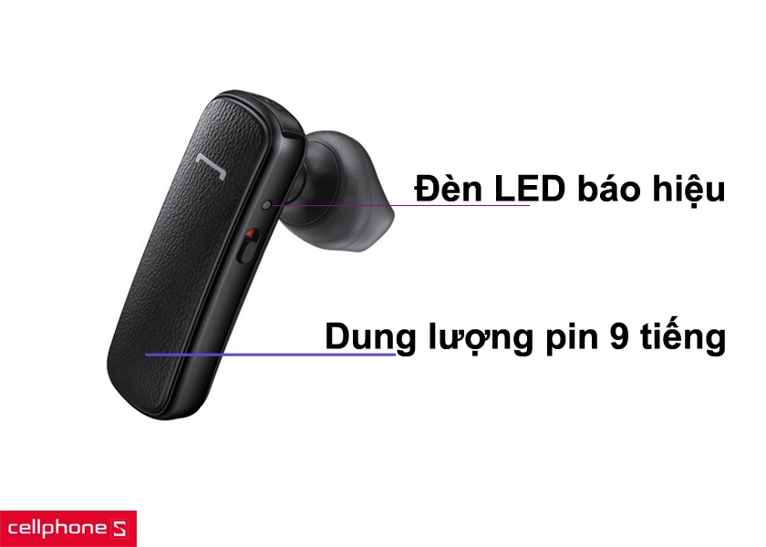 Thời lượng pin lên đến 9 tiếng, được trang bị đèn LED báo hiệu