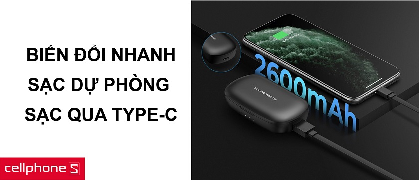 Biến hộp sạc trở thành sạc dự phòng nhanh chóng cùng khả năng sạc lại hộp qua cổng TypeC