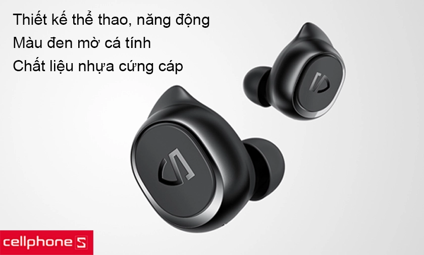 Thiết kế không dây nhỏ gọn, màu đen mạnh mẽ cá tính