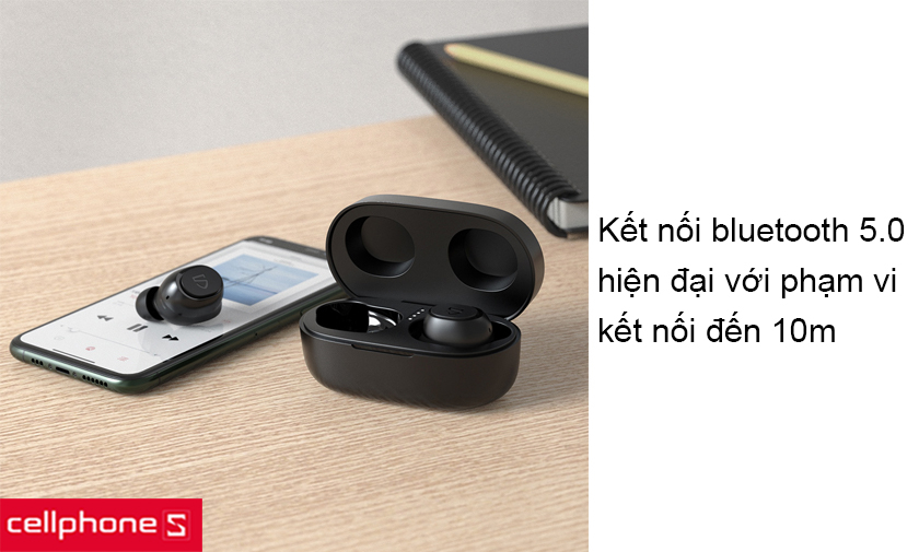 Kết nối bluetooth 5.0 với phạm vi kết nối 10m