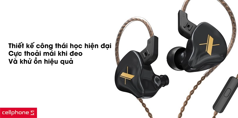 Thiết kế công thái học hiện đại, thoải mái khi đeo cùng khử ồn hiệu quả