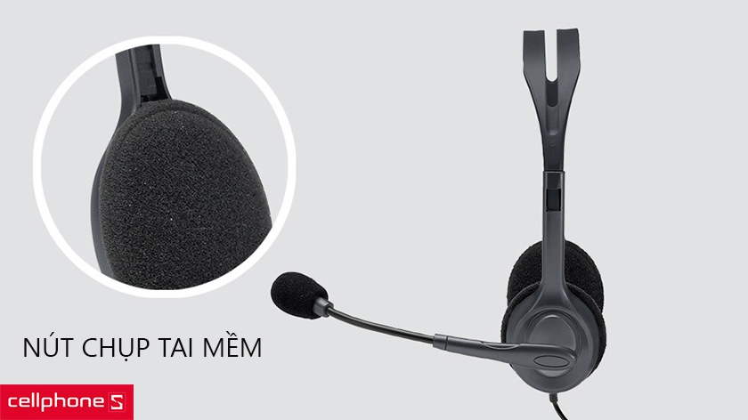 Quai đeo có thể điều chỉnh, nút chụp tai mềm