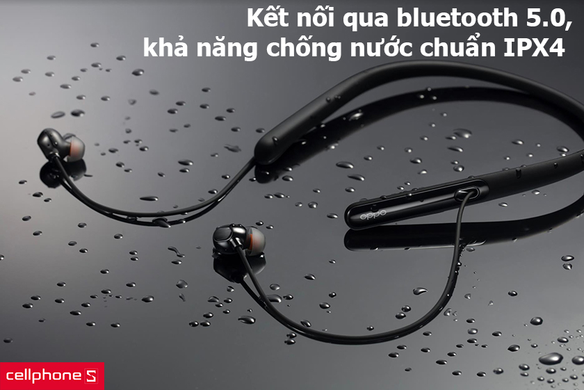 Kết nối qua bluetooth 5.0, khả năng chống nước chuẩn IPX4