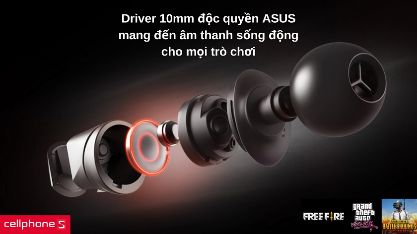 Hiệu năng đỉnh cao với driver Asus Essence 10mm độc quyền