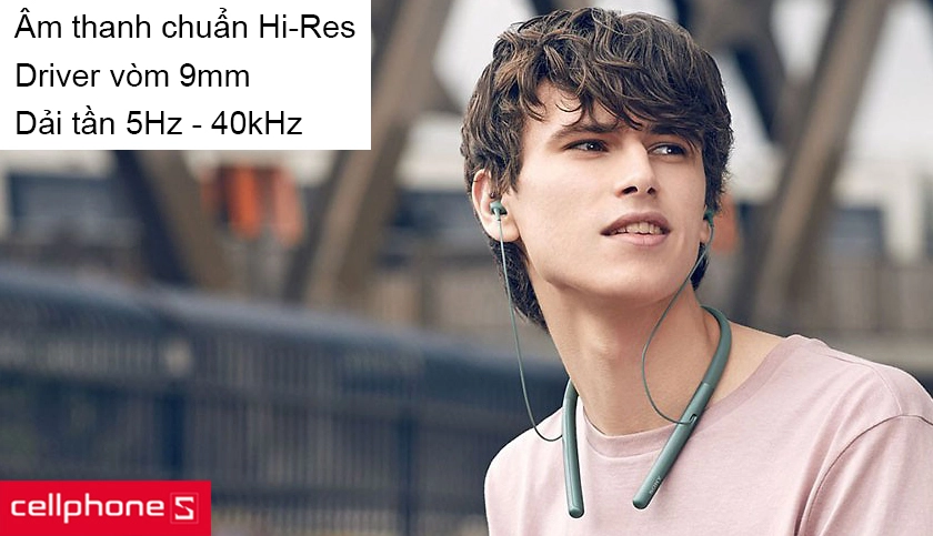 Âm thanh Hi-Res sống động, chân thực, dải tần số 5 – 40.000Hz và driver dạng vòm 9mm