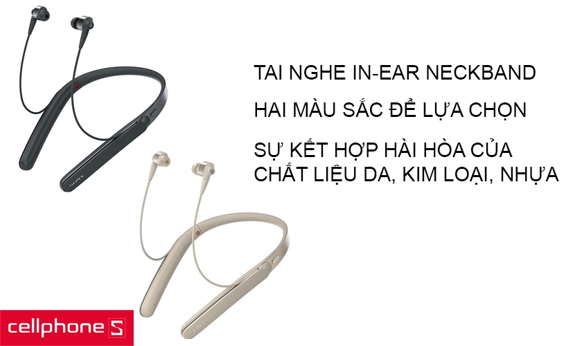 Tai nghe in-ear với thiết kế neckband đẹp, sang trọng